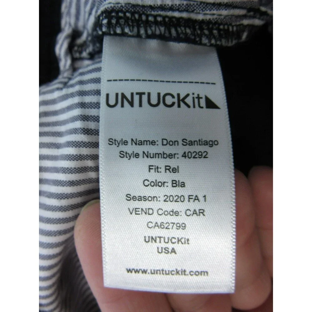 Untuckit Pants Mens 36x33 (Actual 34x 30) Relaxed Fit Straight Leg Black Chino